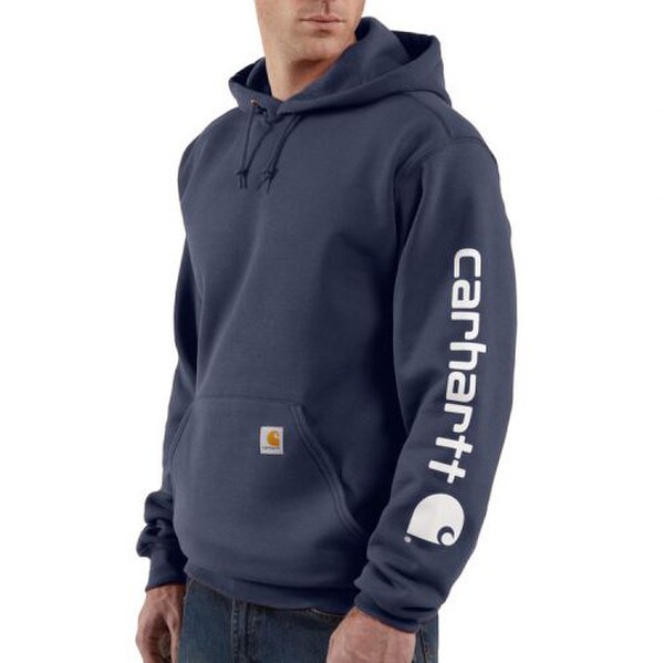 Carhartt Men's Midweight Signature Sleeve Hooded Sweatshirt